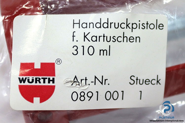 WÜRTH 0891 001 HAND-OPERATED CARTRIDGE GUN_0891001_0843.01.W101.2425.100_310 ml