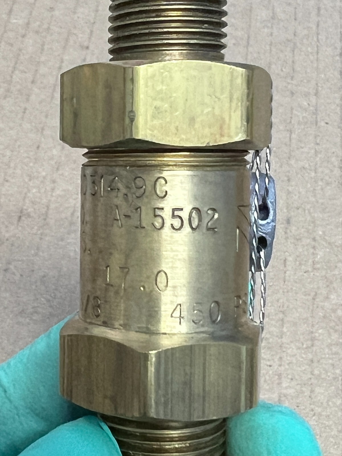 Mueller Industries AJ15502 450 Pound Pressure Relief Valve (New Old Stock)