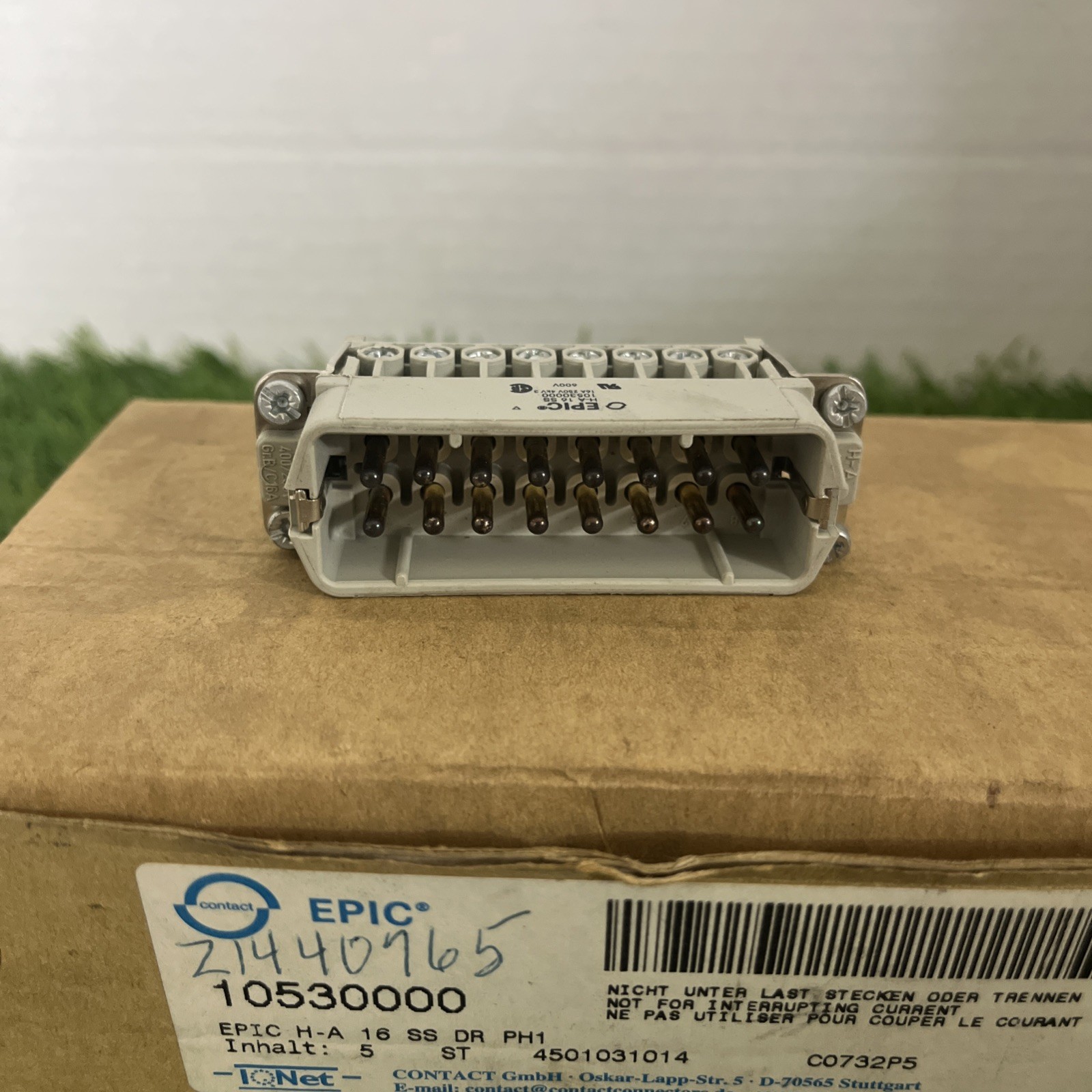 Lapp Epic 1053000 / 10.5410 16-Pin Female Insert Socket (YE252) lot Of 5