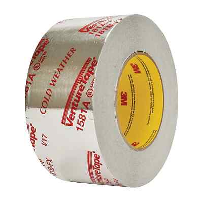 Venture Tape Aluminum Foil Tape, 2.5″ W x 60 YD L, 2 Mil Thick, Silver