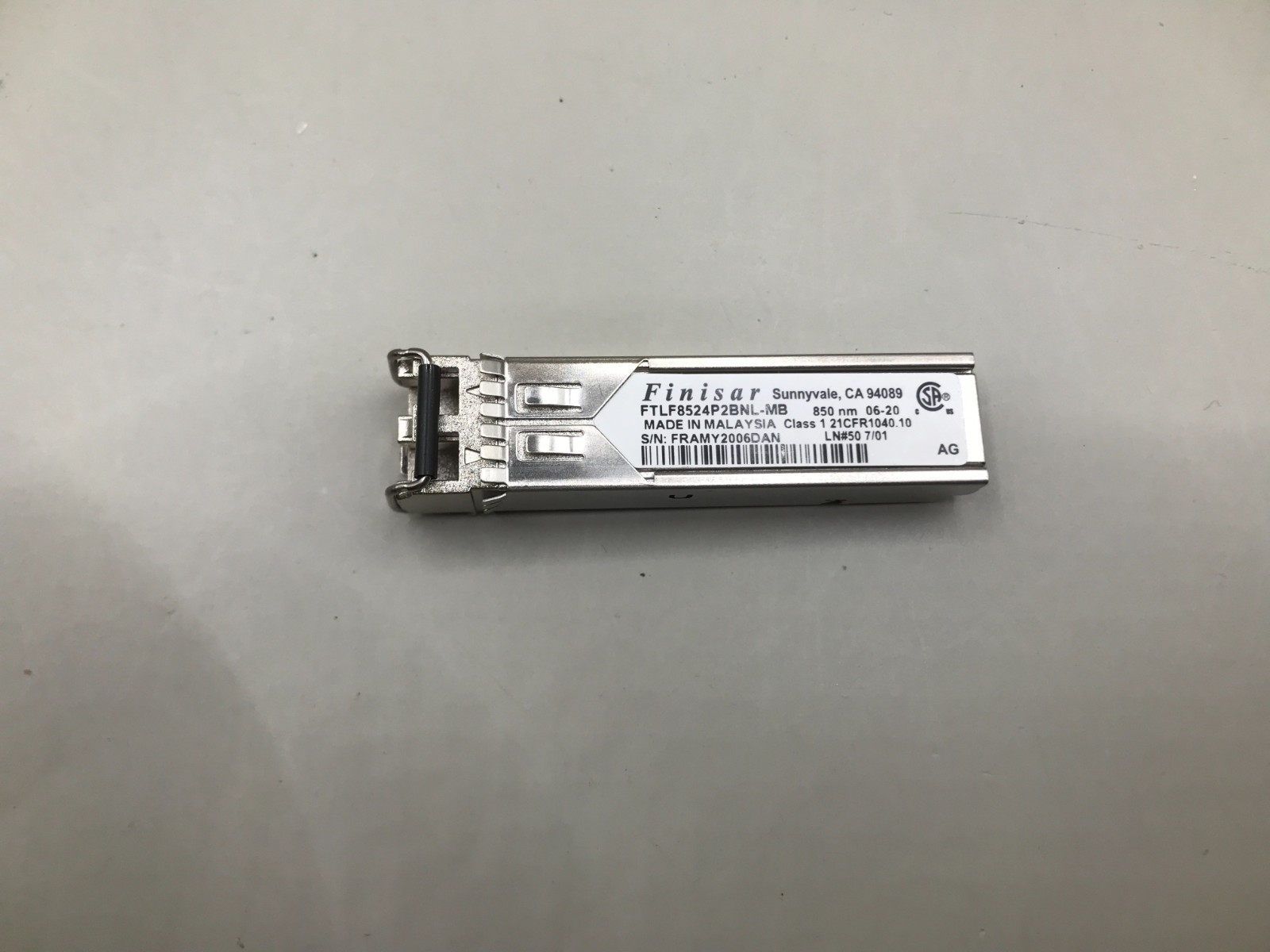 LOT OF 17 FINISAR FTLF8524P2BNL-MB CLASS 1 850NM 4GB SFP TRANSCEIVER MODULE