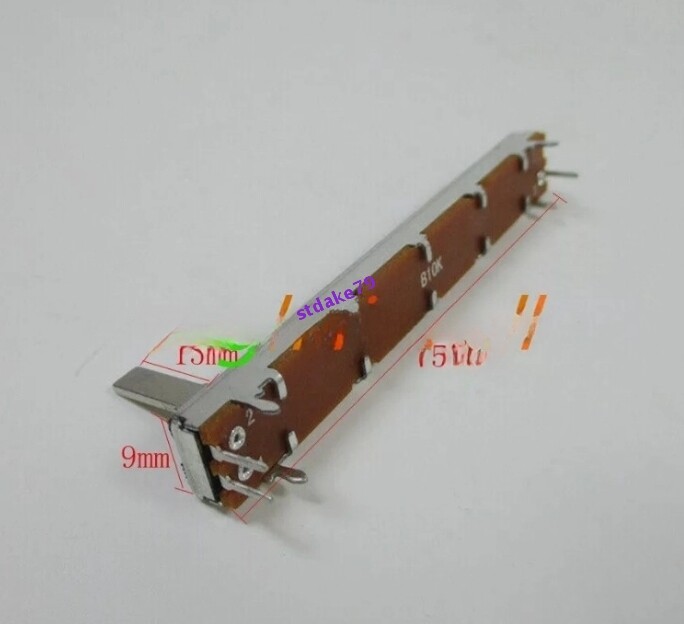 10PCS SC6021 Mono B10K 75mm Slide Push-pull Potentiometer Dimming Mixer Fader