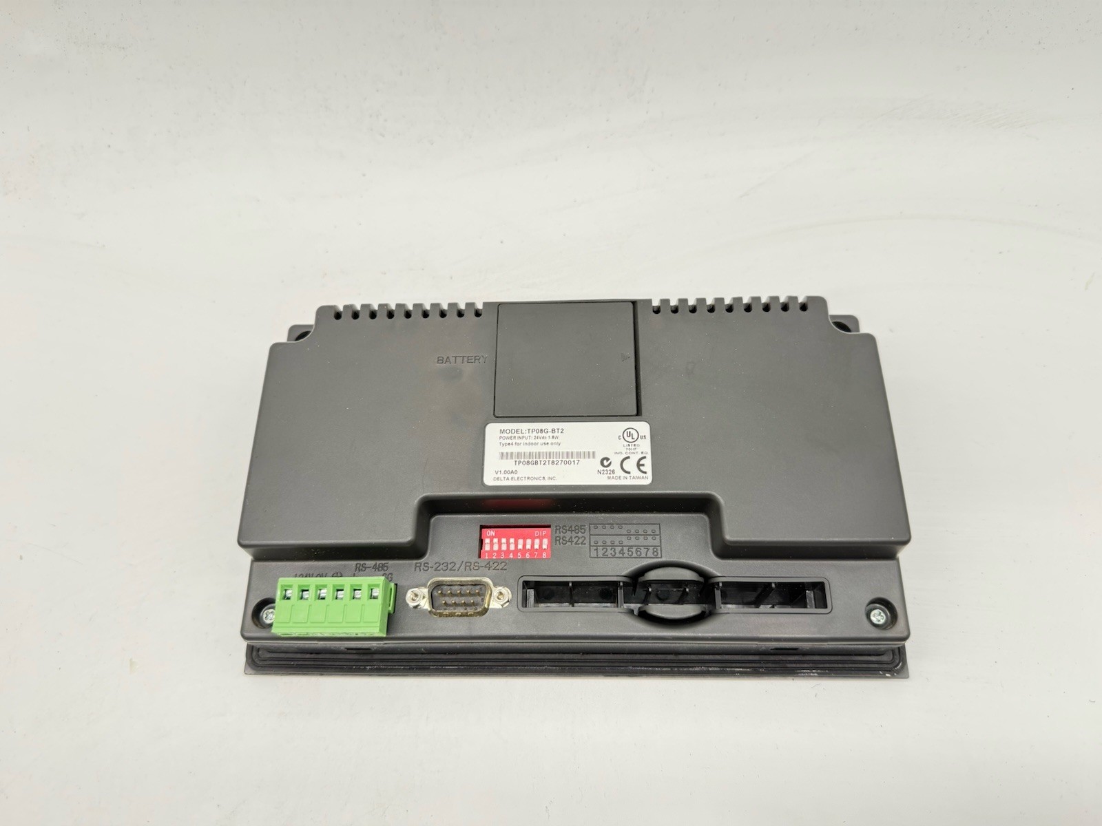 DELTA TP08G-BT2 HMI TP08GBT2 Version V1.00A0