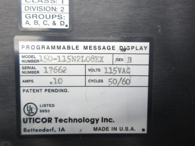 UTICOR 150-115N2L08EX 115VAC .10A NSNP