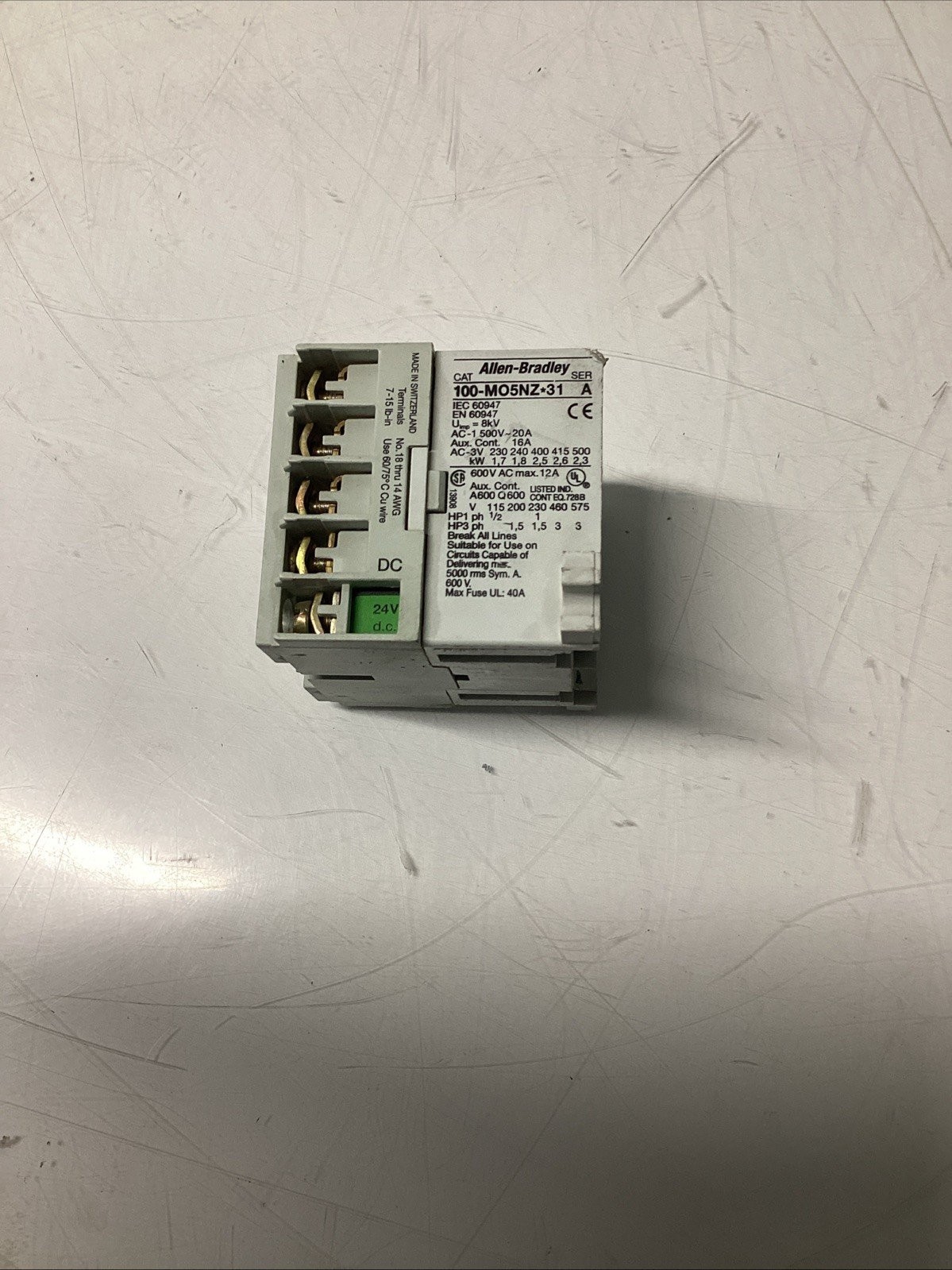 Allen-Bradley 100-MO5NZ*31 Series-A Contactor, S-554