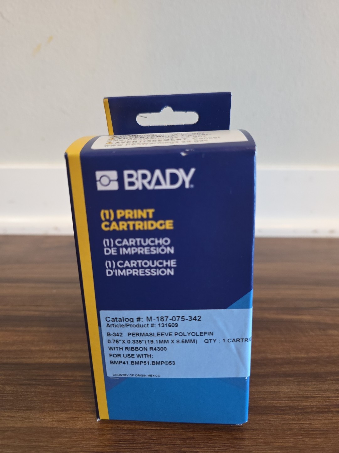 Brady M-187-075-342 Sleeve 0.187 in Dia X 0.75 in W