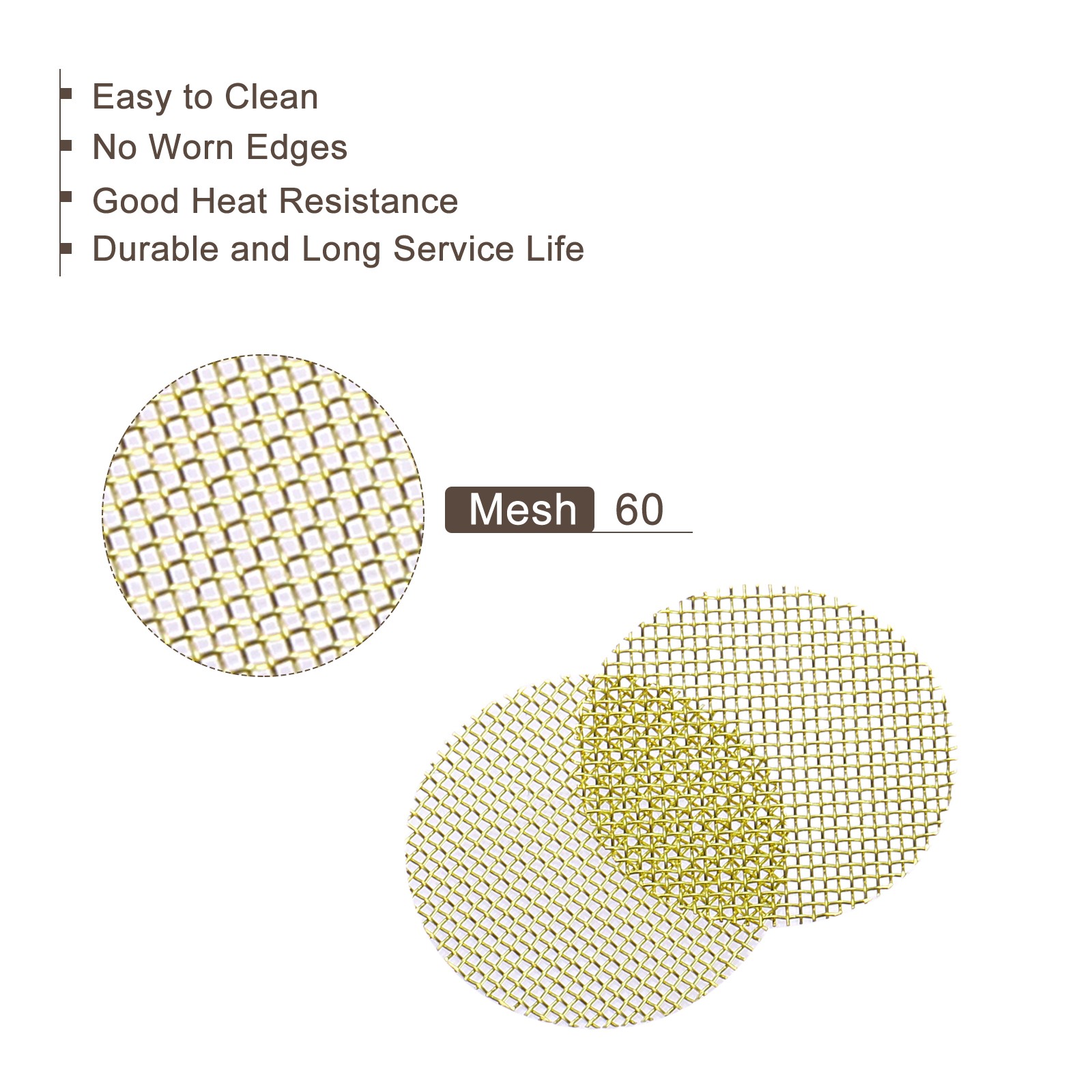 120 x Pipe Screen Brass Screens 9/16 Inch(15mm) Diameter for Pipe Filter