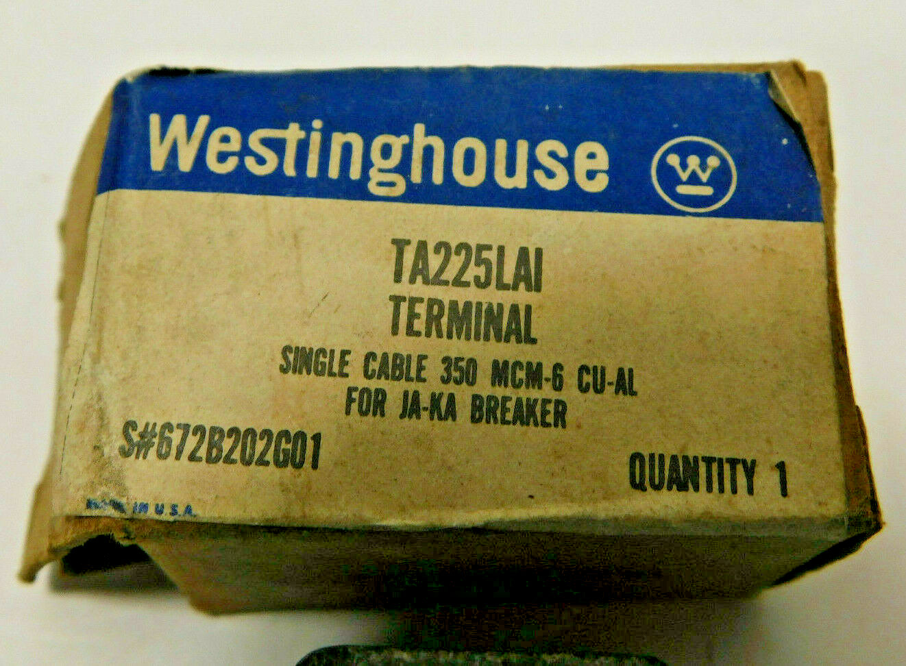 Westinghoue Terminal TA225LAI Single Cable 350 MCM-6 CU-AL For JA-KA Breaker