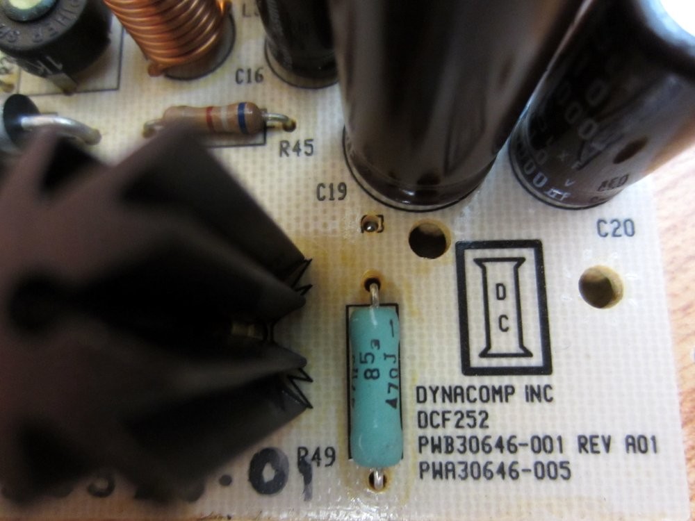 DynaComp DCF252 Power Supply Board PWB30646-001
