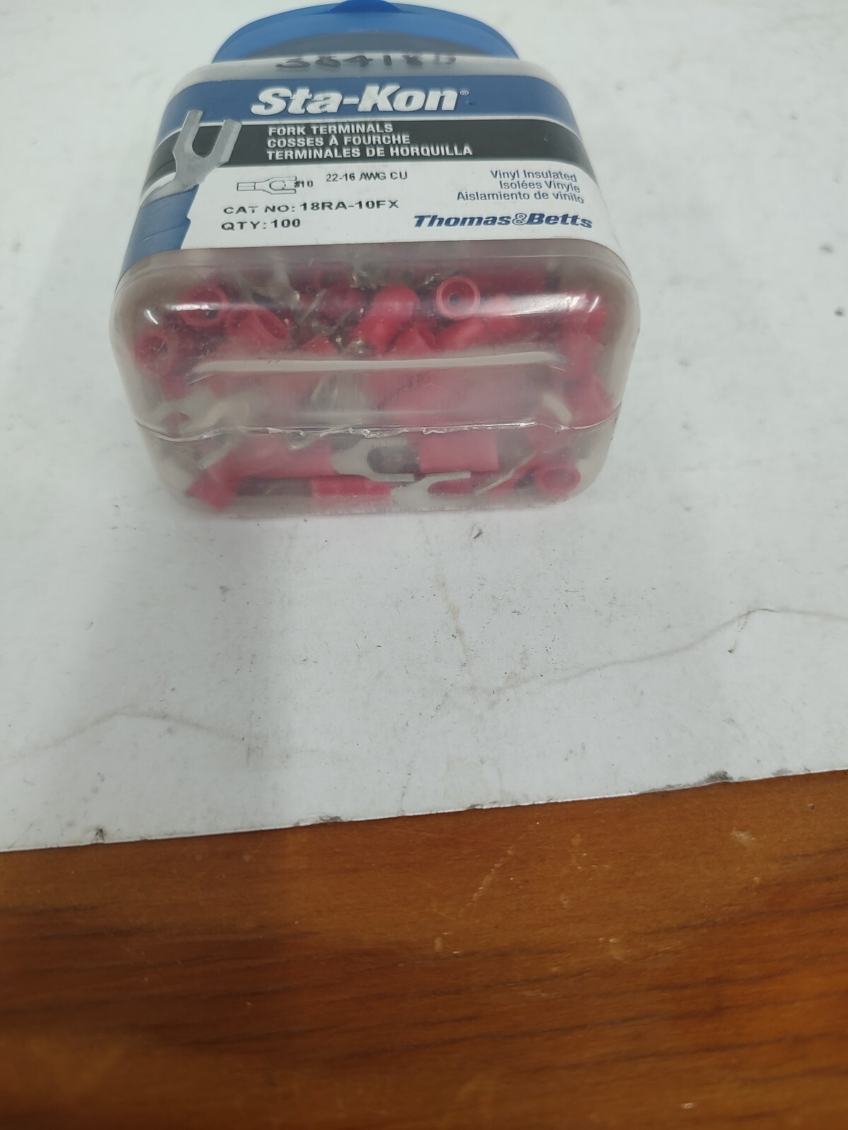 Thomas & Betts 18RA-10FX Fork Terminal STA-KON Qty 100