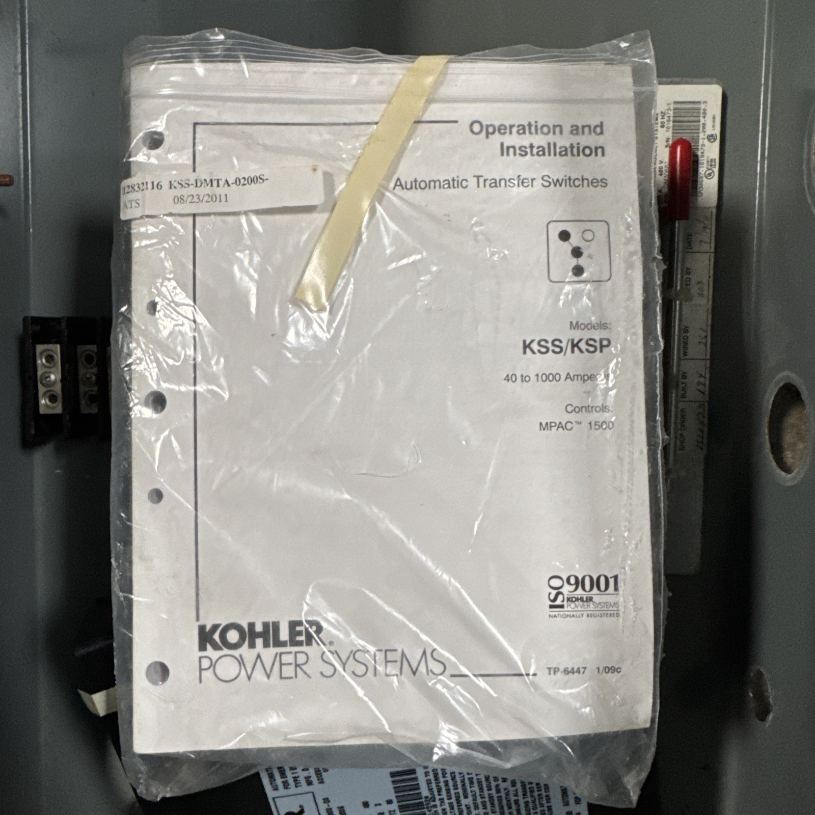 Transfer switch, Auto, 200A, 480V, 4 Wires, 3 Poles, 3ph, KSS-DMTA-0200S, Kohler