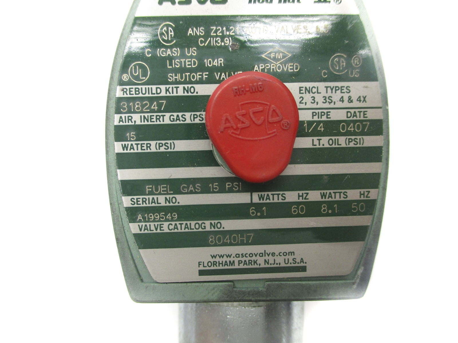 ASCO 8040H7 110/120V UNMP