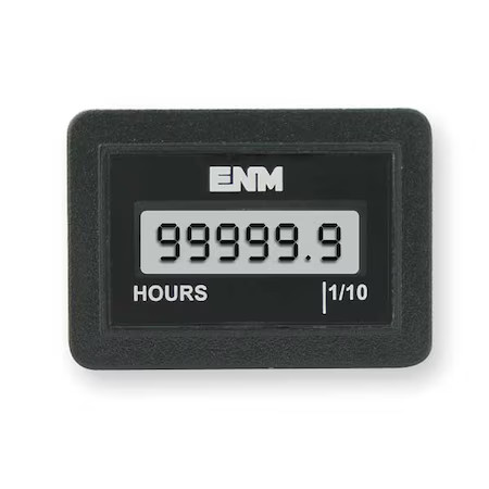 Enm T1141bb Hour Meter, Lcd, Flush Mount, Lcd, 6 Digit