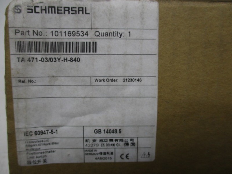 SCHMERSAL 101169534 (TA471-03/03Y-H-840) NSMP