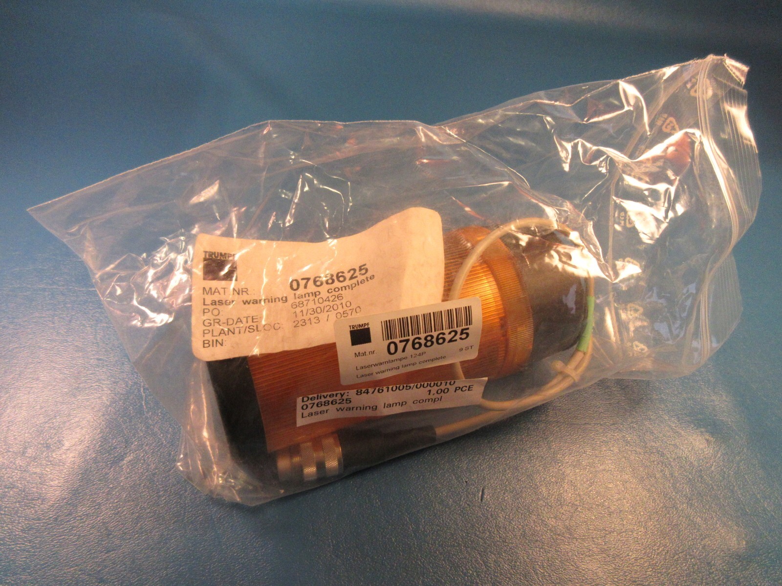 WERMA 975 840 00, IP54, AMBER SIGNALING LIGHT, LASER WARNING LIGHT, 0768625
