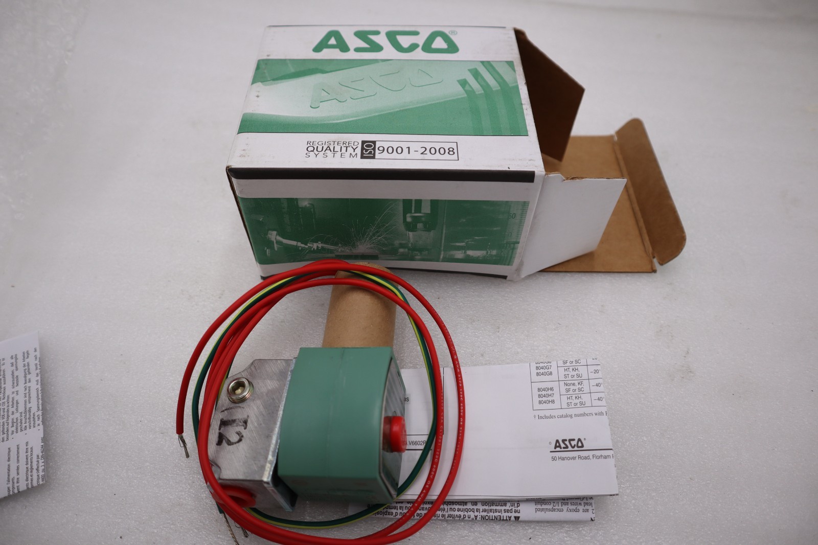 NEW ASCO REDHAT 8040H7 110/120V 15PSI 1/4″ NSNP STOCK H616A