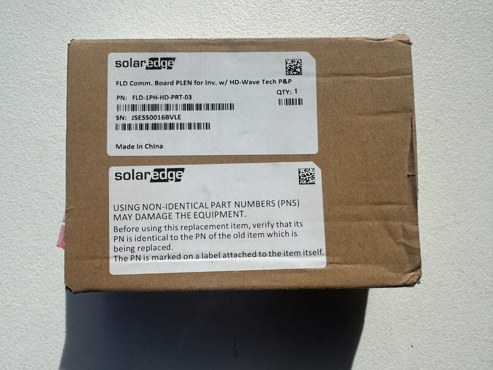 (lot of 2) SolarEdge FLD-1PH-HD-PRT-03 FLD Comm. Board w/ HD-Wave Tech