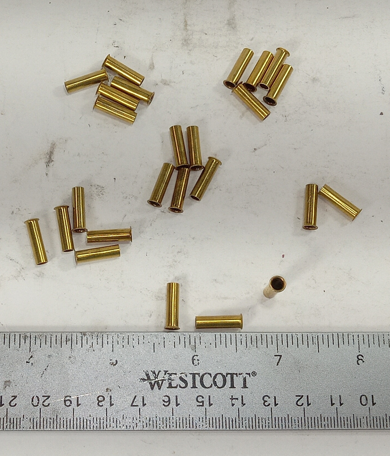 25 NEW 1/8″ TUBE ID BRASS COMPRESSION INSERT SLEEVES NNB ***MAKE OFFER***