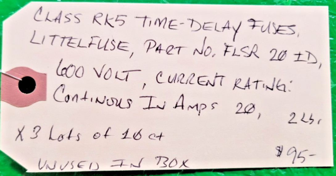 6️⃣ LITTELFUSE RK5 TIME DELAY FUSE 1 LOT OF 10 PESSCO OFFER 1 G021726-1-3 🗽
