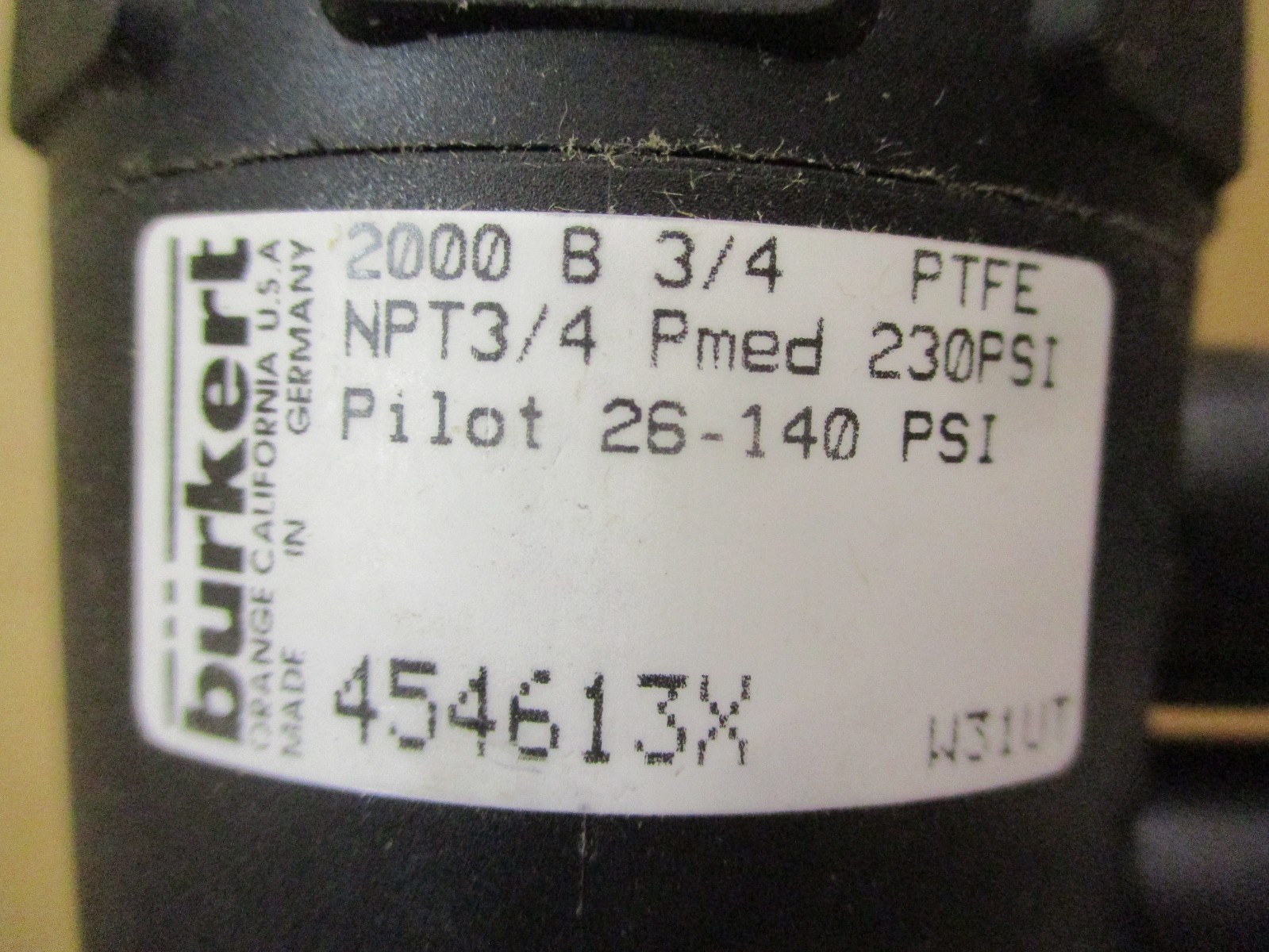 New Open Box Burkert NPT 3/4 454613X Valve, Auto Drain W31UT DN20 PN16 53096PRX