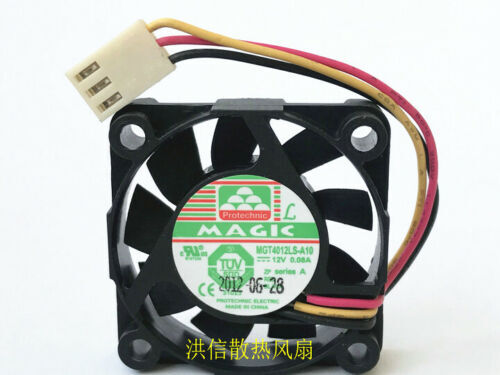 1PC MAGIC 4010 MGT4012LS-A10 12V 0.08A three-wire silent cooling fan