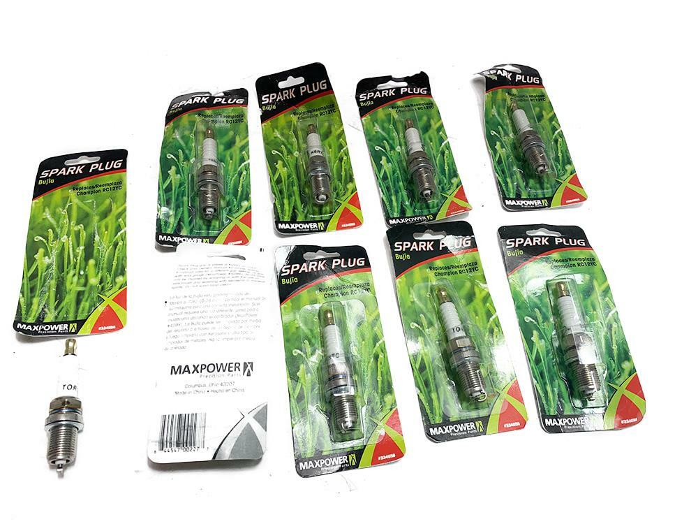 Box of 9 Qty Maxpower 334058 Spark Plug For Riding Mower NEW FREE FAST SHIP