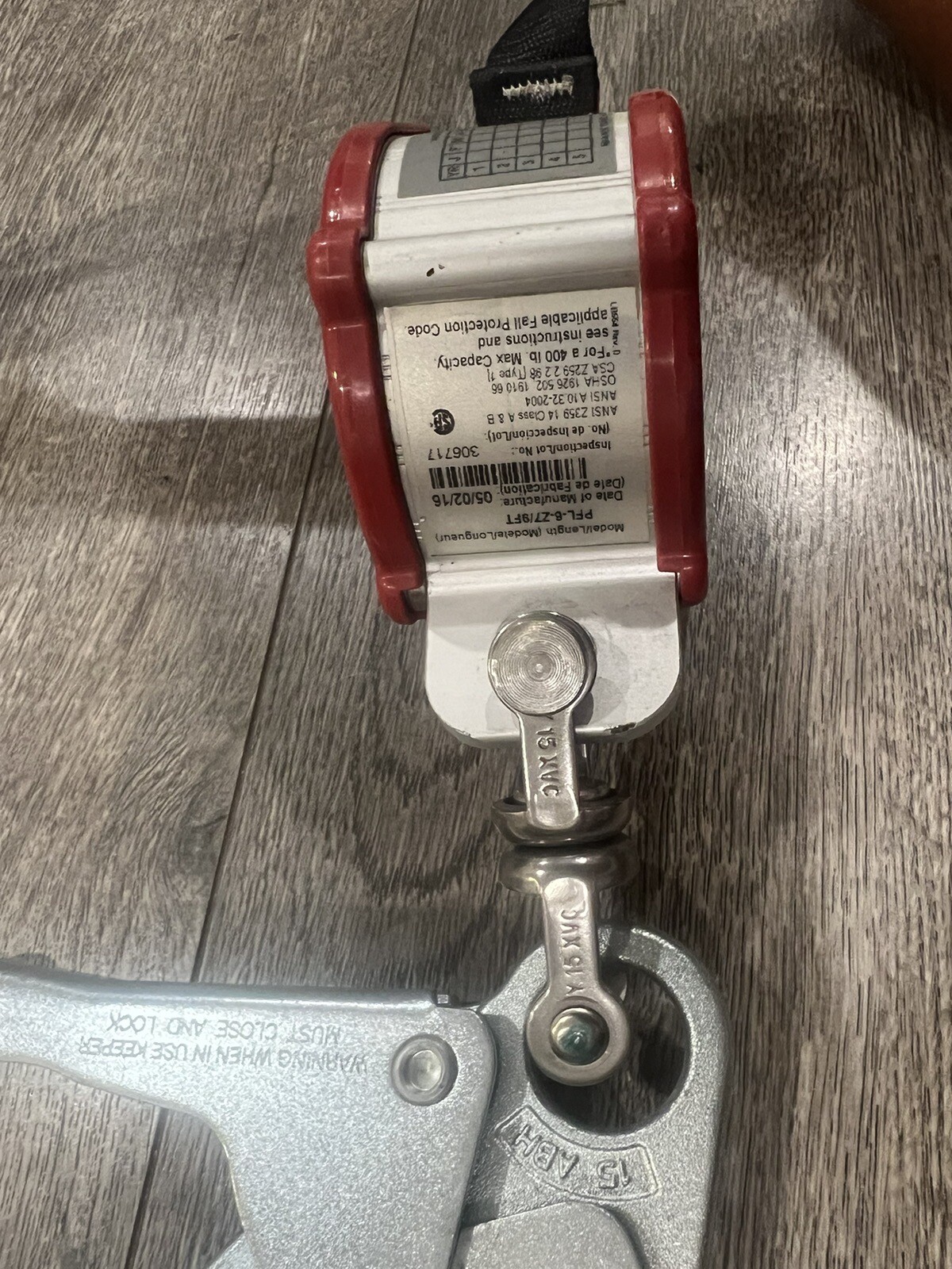 Miller Honeywell Scorpion Fall Limiter 6ft SRL 400lb Lanyard w/ Snap Hooks