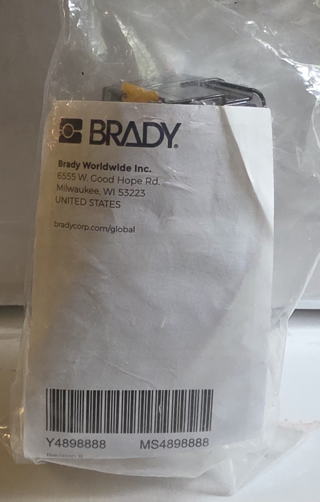 Brady 110930 Label Printer Tape – Self-Laminating – Black on White – 1.5 in NEW