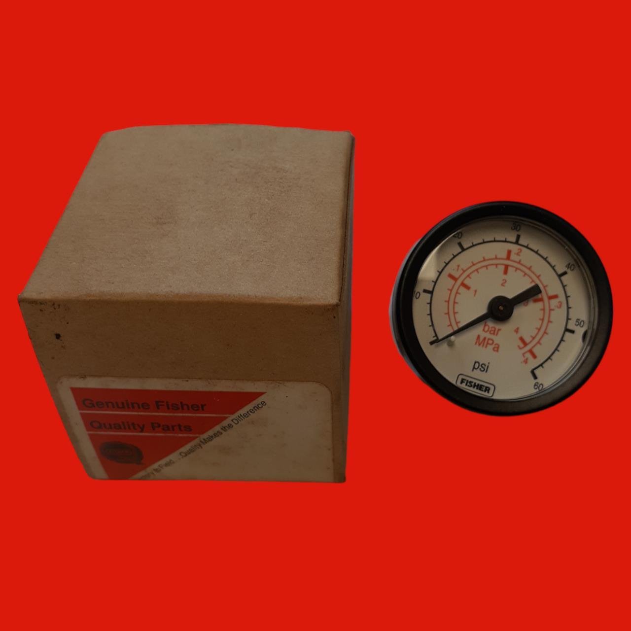 Fisher 11B4036X022 PSI/MPa/Bar Pressure Gauge, 1-1/2″