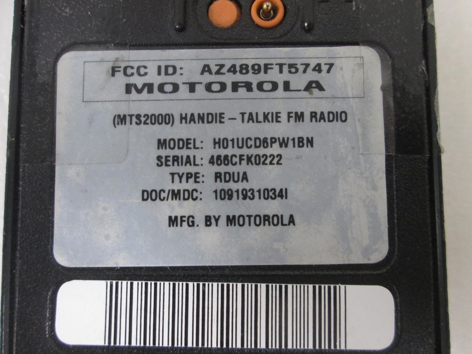 MOTOROLA LOT OF 20 H01UCD6PW1BN RADIO ONLY TYPE UCKA RDUA