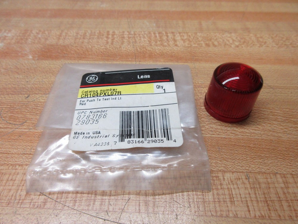 General Electric CR104PXL07R GE Red Push Button Lens