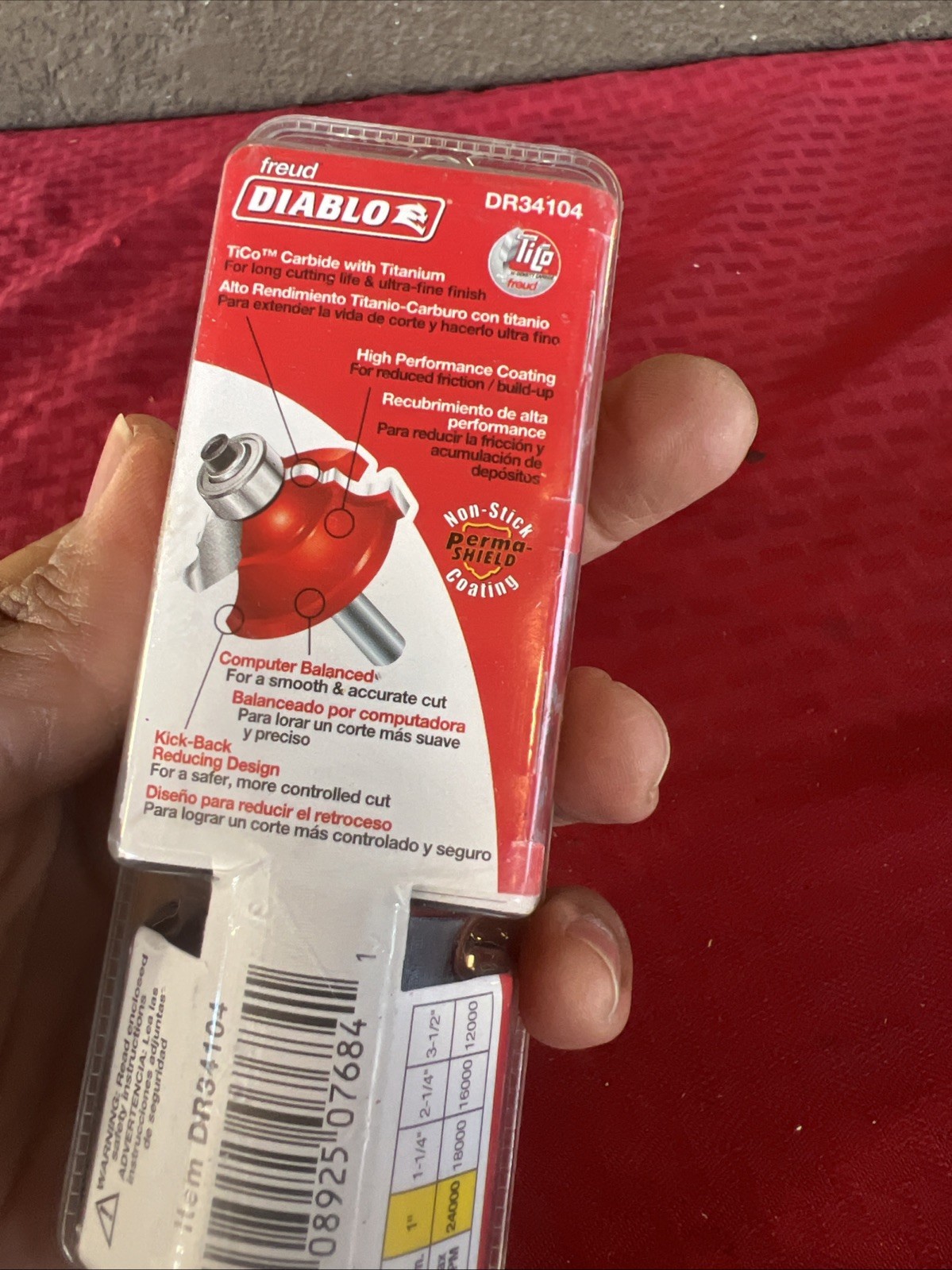 Diablo DR34104 Carbide Rounding Over Router Bit 3/4 Dia. x 1/8 x 2-3/16 in.