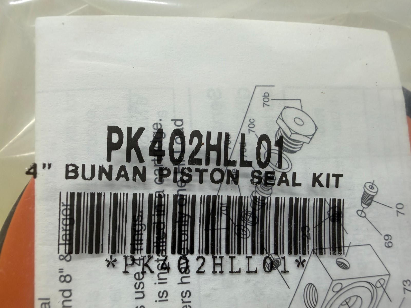 NEW IN BOX! PARKER 4″ BUNANPISTON SEAL KIT PK402HLL01