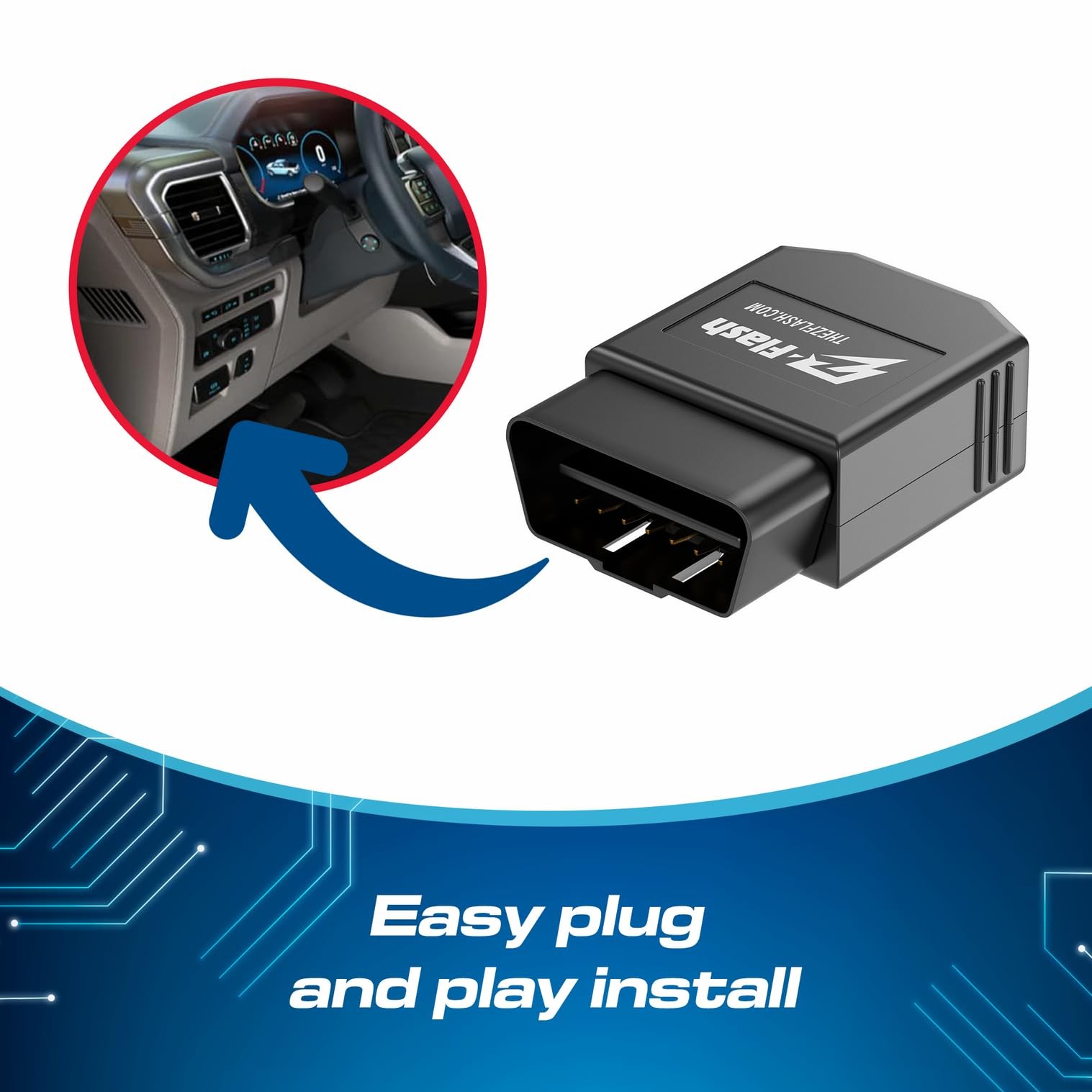 OBD2 Vehicle Flasher for Ford F-Series, Explorer, Mustang, Easy Installation