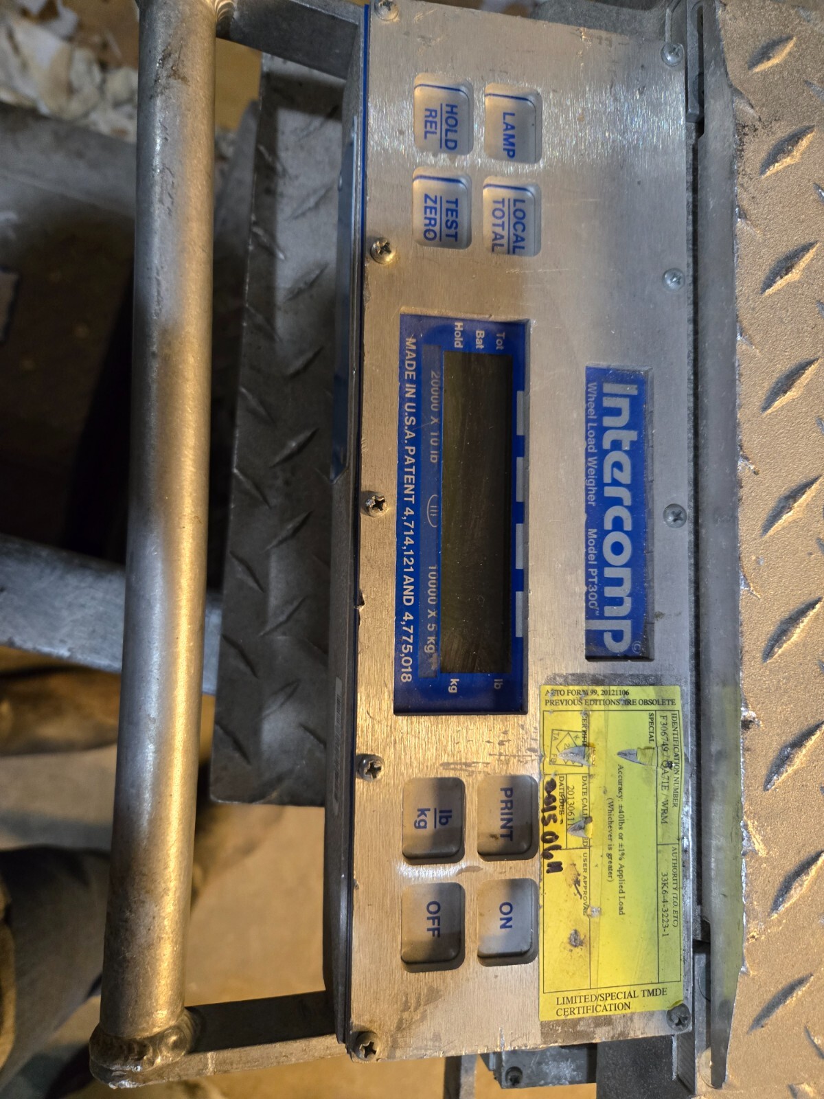 Intercomp PT300 wheel load scale 20,000 lb. portable complete Truck