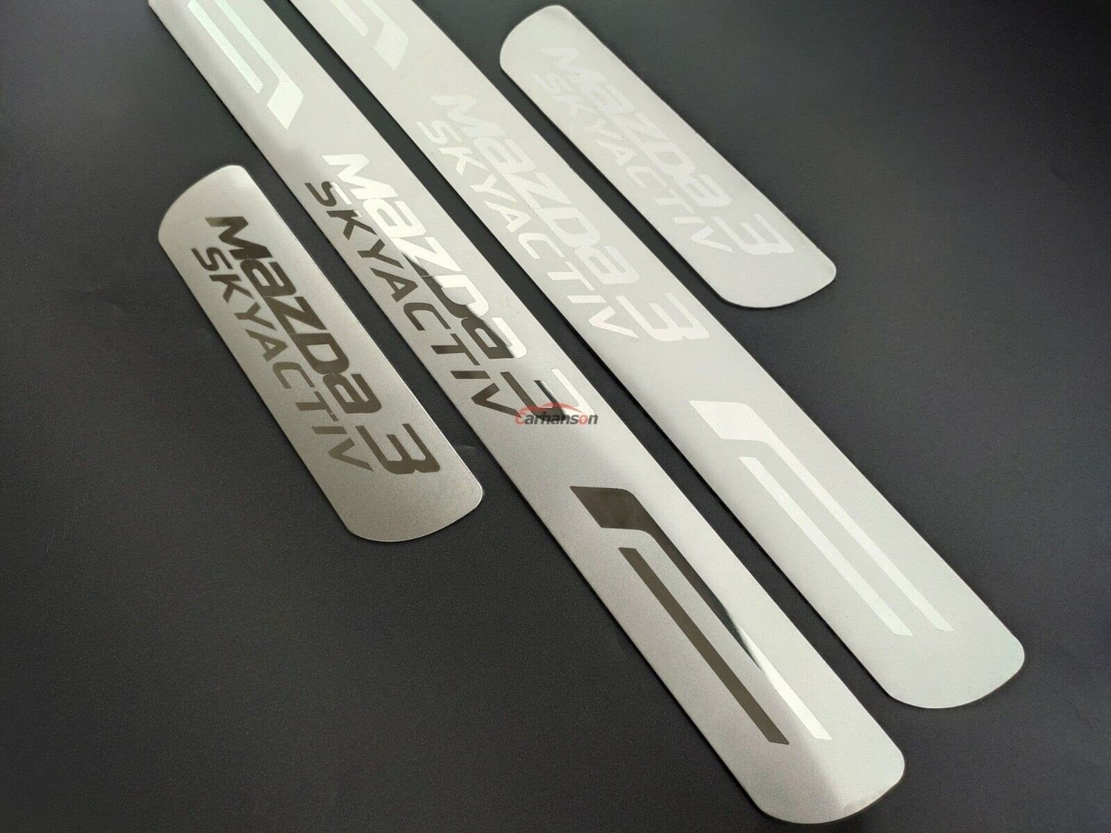 GZBFTDH Door Sill Protector for Mazda 3, 2008-2022, 4pcs Set, Stainless Steel…
