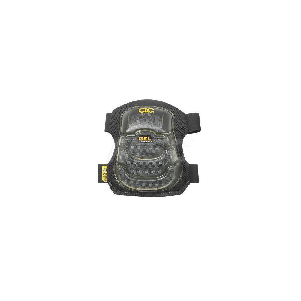 CLC 367 Knee Pad: 2 Strap, Plastic Cap, Hook & Loop Closure, Universal Gel Pad