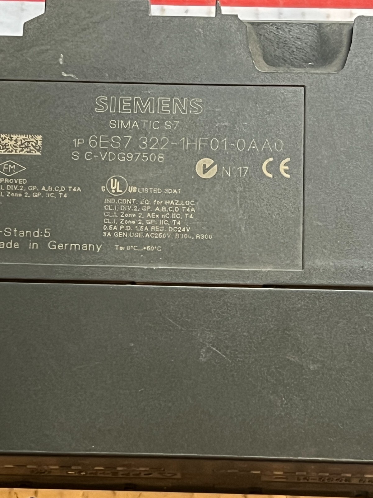 siemens 6es7 322-1hf01-0aa0 used