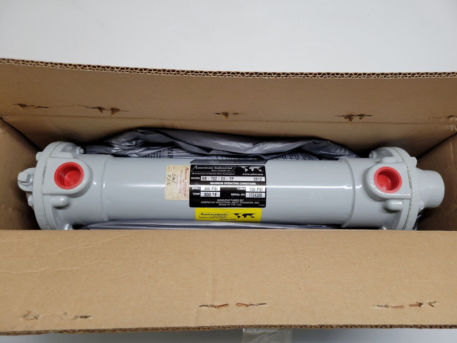 NEW OLD STOCK! AMERICAN INDUSTRIAL HEAT EXCHANGER AB-702-C6-TP
