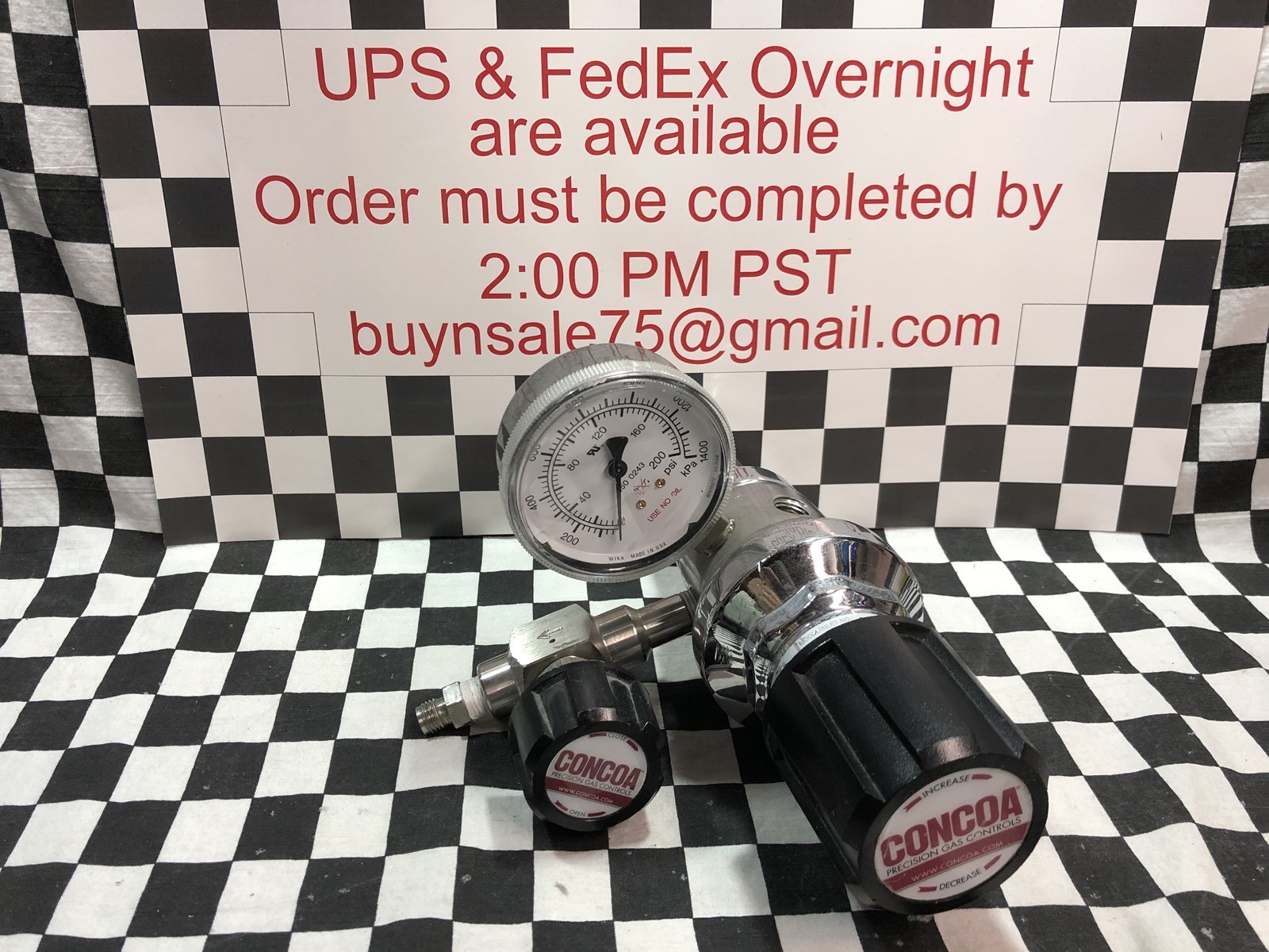 CONCOA REGULATOR WITH GAUGE, 212301-01-000, SHIPSAMEDAY,
