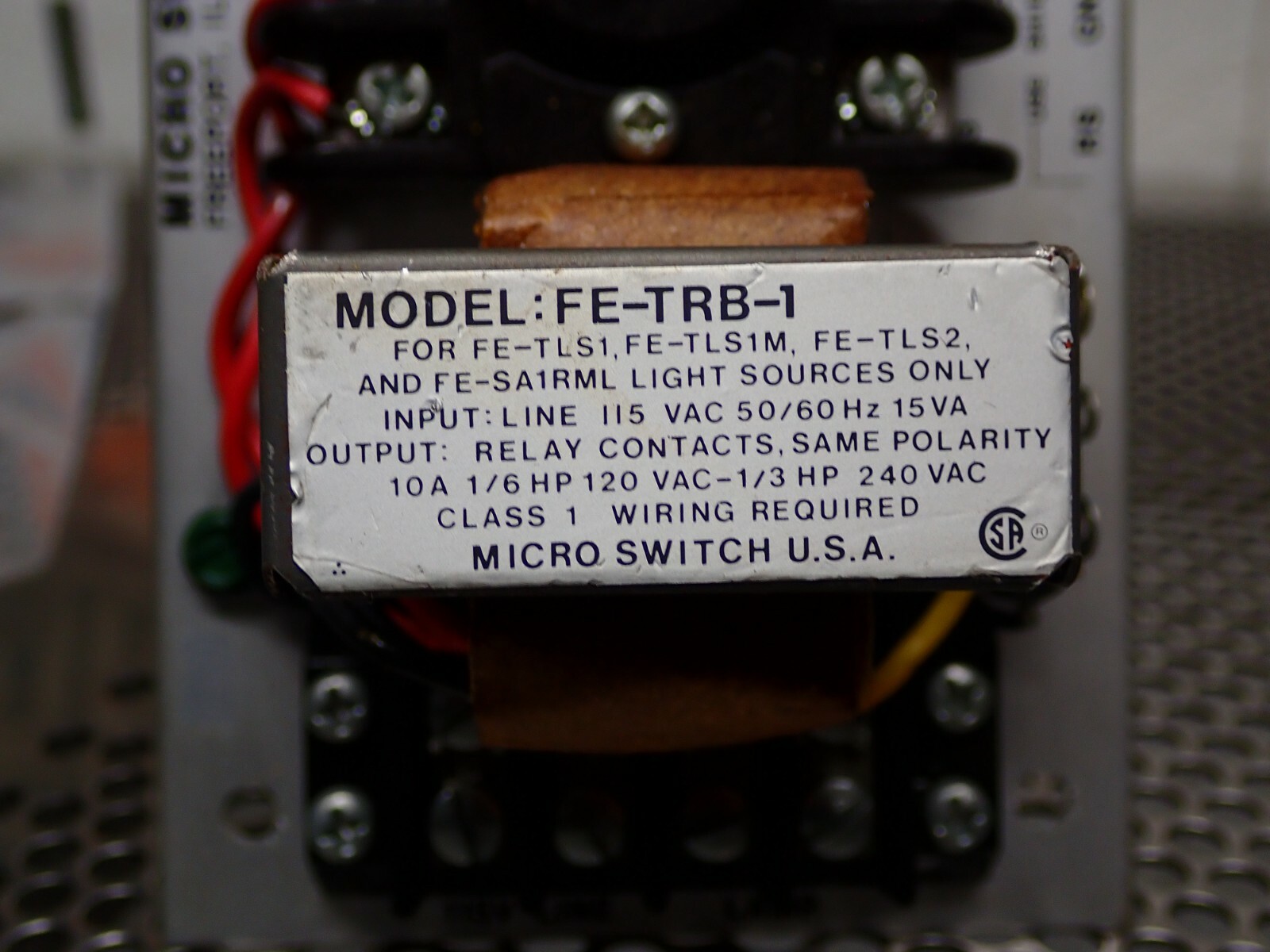 Micro Switch FE-TRB-1 Base 10A 1/6HP 120V-1/3HP 115V NEW SEE PICTURES