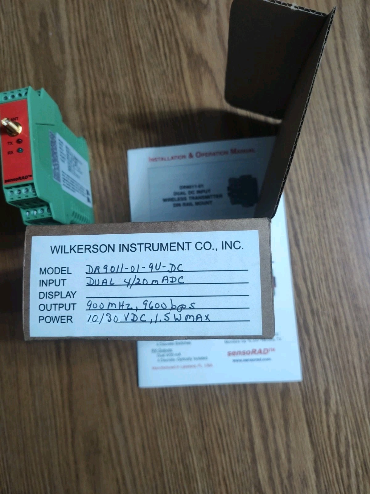Wilkerson Instrument Co. Inc DR9011-01 Dual DC Input Wireless Transmitter