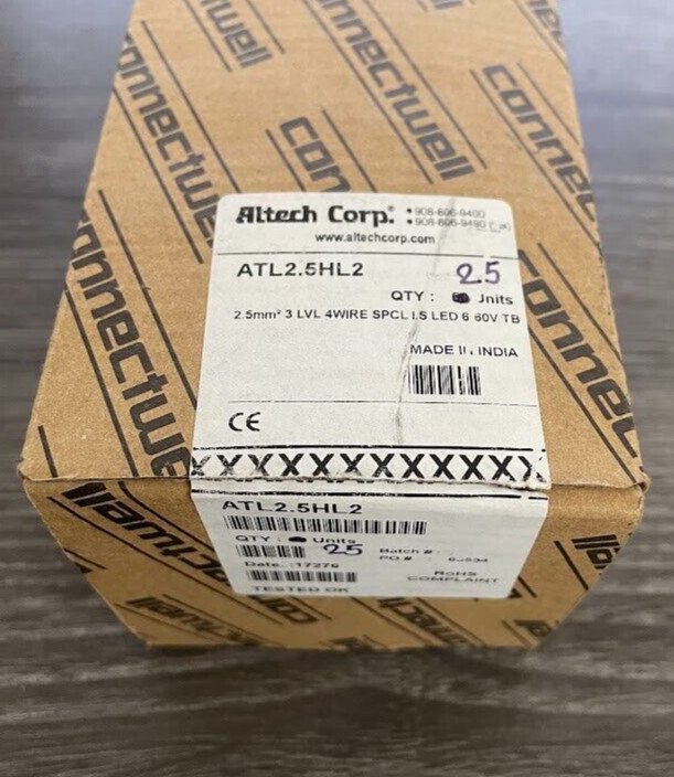 Altech Corp ATL2.5HL26-60V Terminal Block ATL2.5HL2 3 LVL 4Wire LED 6 60V 25 Pcs