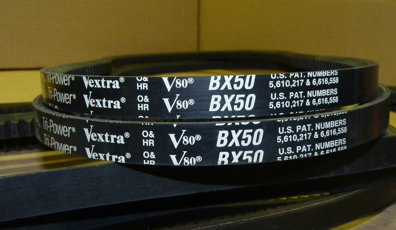 LOT of 6 – Assorted Gates BX-Sized Cogged V-Belt (BX50, BX52, BX54)