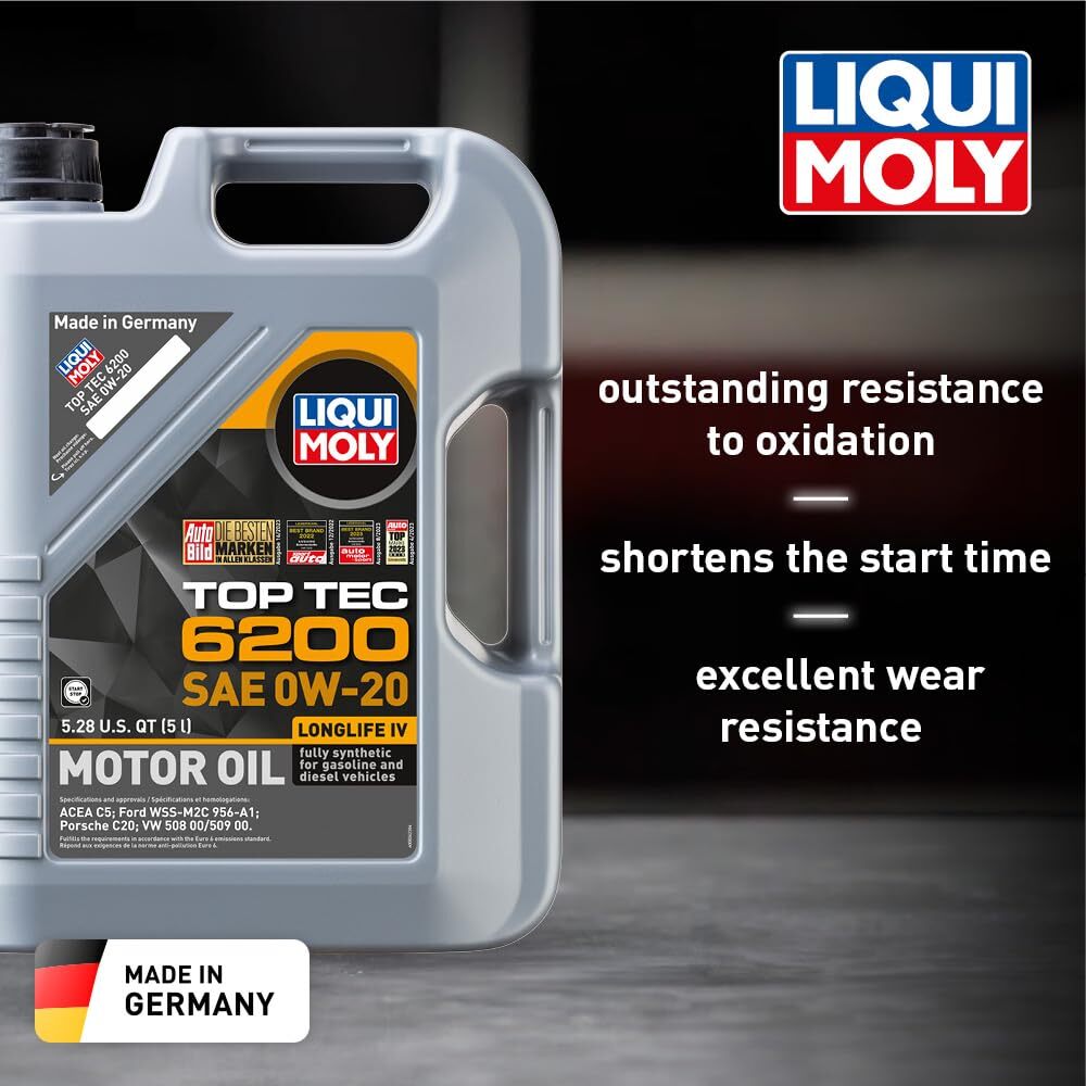 LIQUI MOLY Top Tec 6200 SAE 0W-20 5 L Fully synthetic engine oil SKU 20238