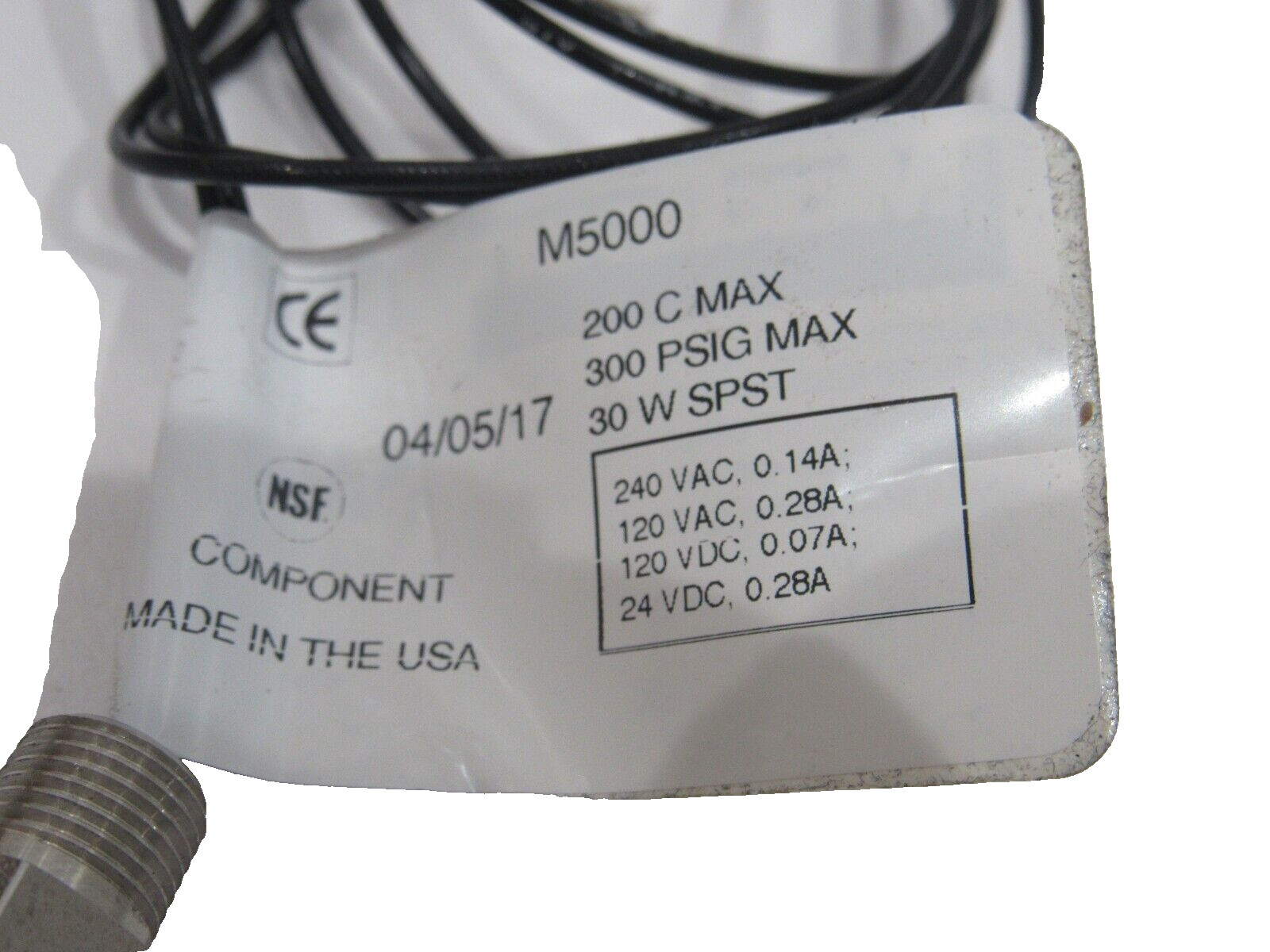 NEW MADISON M5000 STAINLESS STEEL FLOAT SWITCH