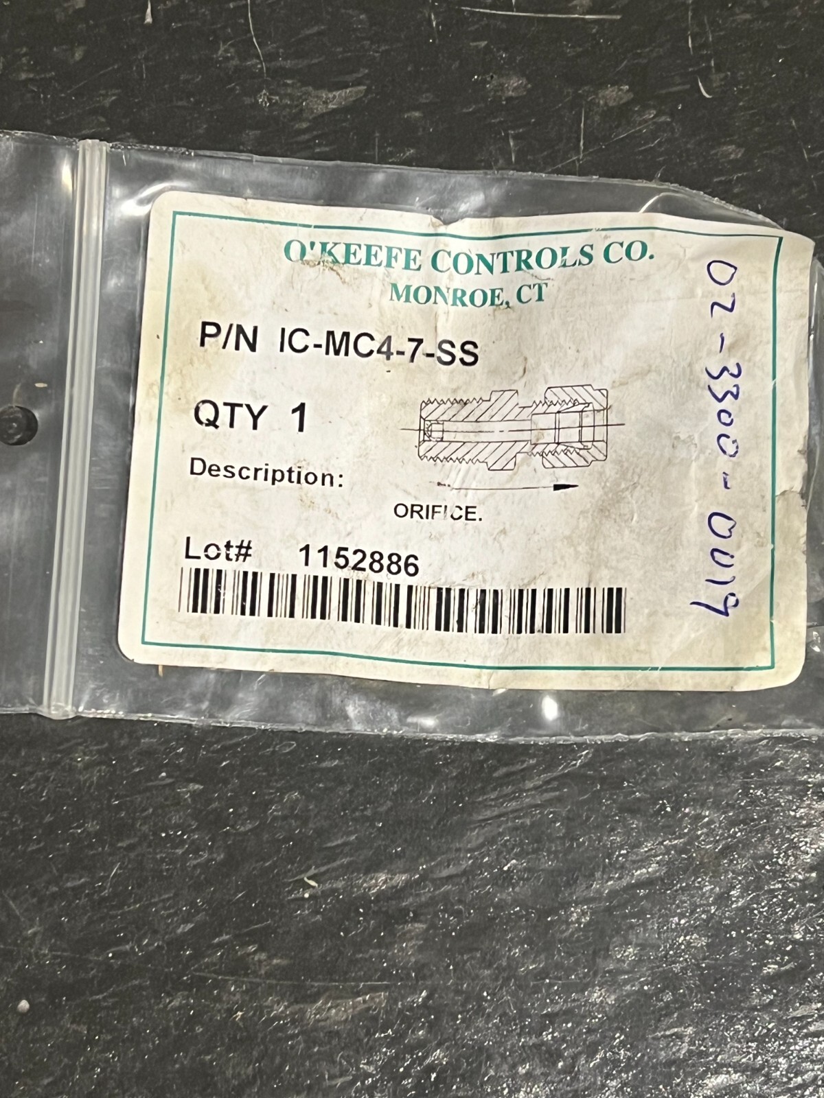 okeefe ic-mc4-7-ss nos poor packaging