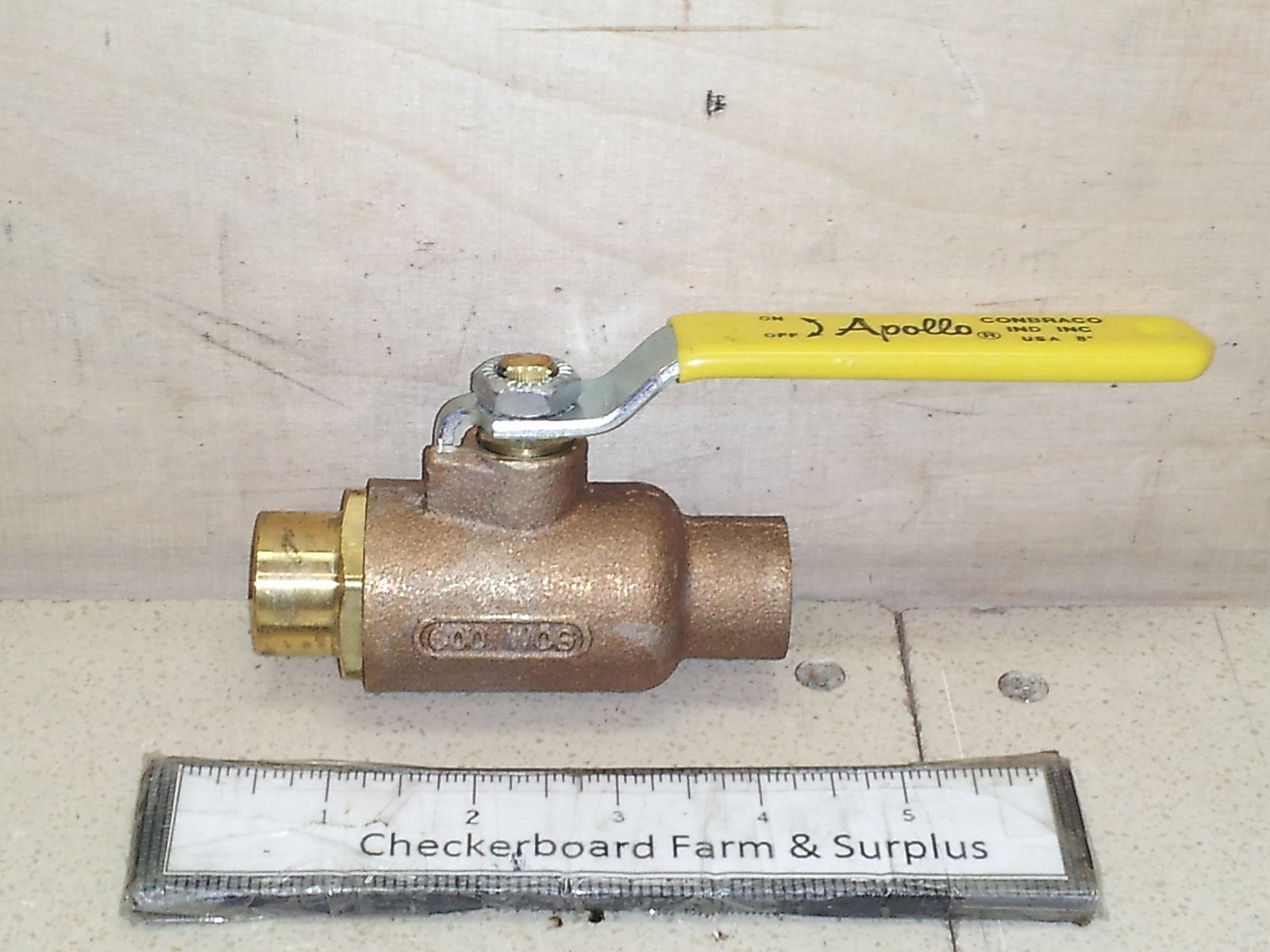 NOS Apollo 3/4″ Ball Valve CII 600 WOG Brass Sweat-in Watts B-6001 Unthreaded