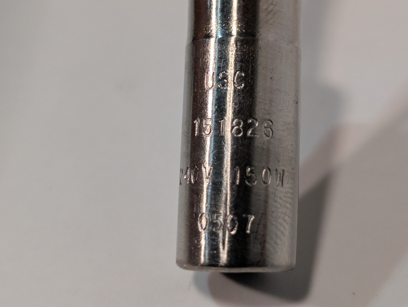 USC 151826 (Valco 096XX673) 240V 150W Cartridge Heater Element 1.25 in L