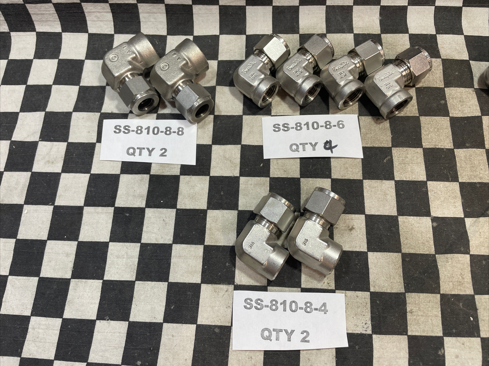 15x SWAGELOK SS-810-8-8 SS-810-8-6 SS-400-8-6 SS-810-8-4 SS-600-8-4 #1374V13